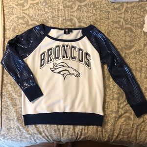 Denver Broncos Long Sleeved Sequin Shirt